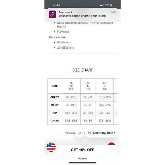 NWT TYR navy and yellow one piece swimsuit performance diamond fit size small (3 - Picture 5 of 5